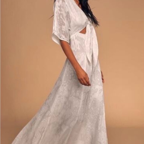 NEW Hutch & Modcloth collab - White Maxi Dress with Tie Front - Picture 4 of 14